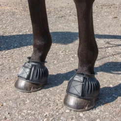 Dura-Tech® Ribbed Rubber Double Lock Bell Boots For Horses -Sstack Sales Store 37494 black