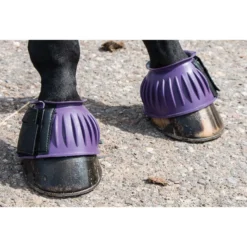 Dura-Tech® Ribbed Rubber Double Lock Bell Boots For Horses -Sstack Sales Store 37494 purple