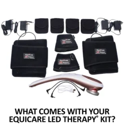EquiCare LED Therapy® Red Light Wraps, Bell Boots, And Wand Kit -Sstack Sales Store 44586 feature c overlay